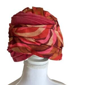 Vintage Dusty Pink, Coral, Beige Shaw Hat Shop Ladies Hat Kansas City, Mo.